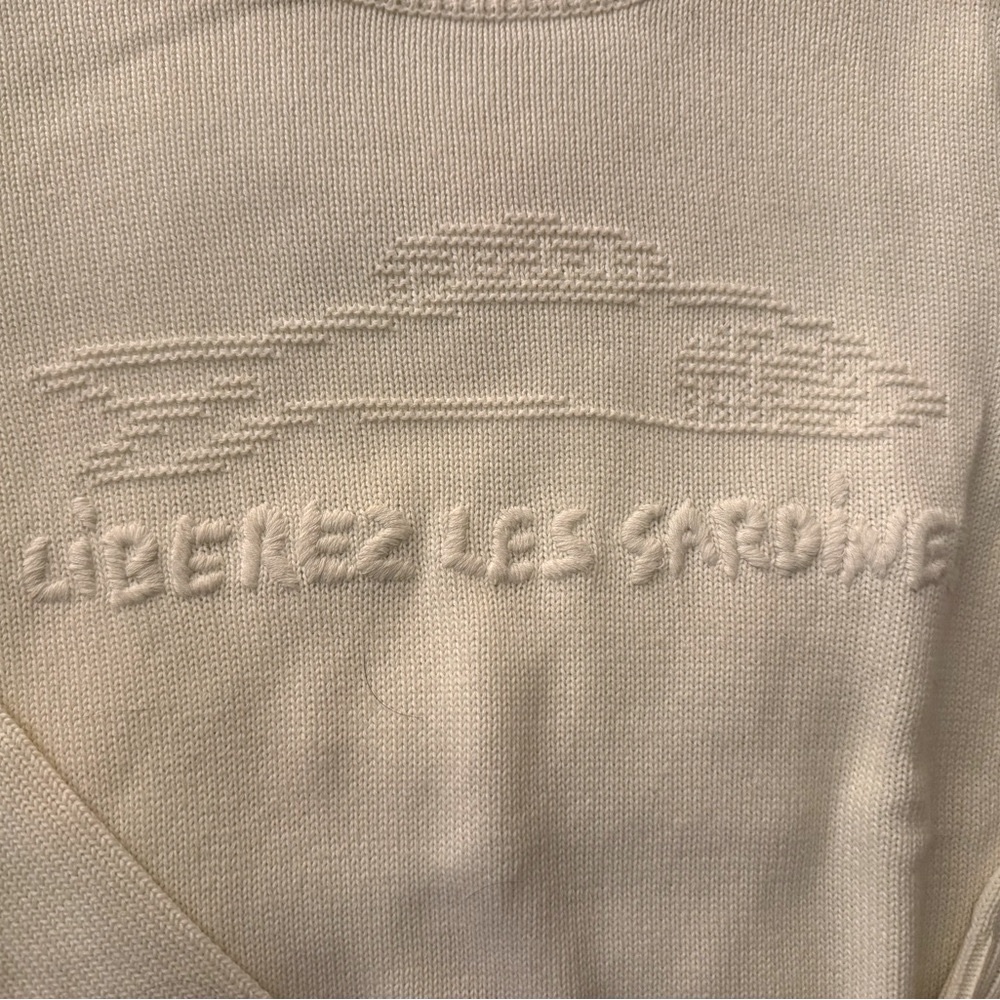 Clare V Cream Crewneck Sweater